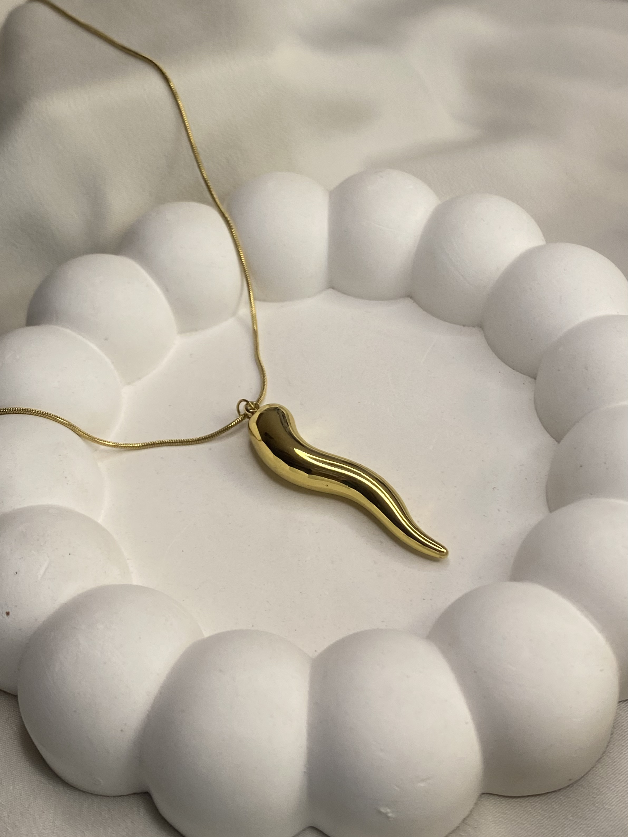 Gold-Plated Hot Chilli Pendant Necklace