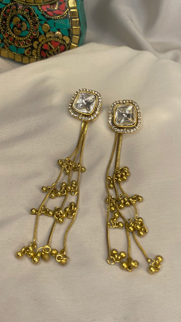 kundan 2 in 1 kashmiri earring